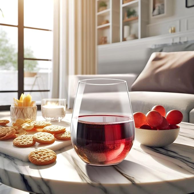 Amazing Abby - Cindy - 14-Ounce Unbreakable Tritan Wine Glasses, Plastic - Image 3