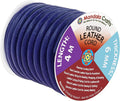 Mandala Crafts Round Genuine Navy Blue Leather Cord by MandalaCrafts
