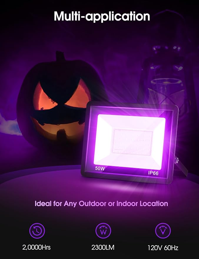 L LOHAS LED Purple Christmas Halloween Flood Light Outdoor,  - Image 6