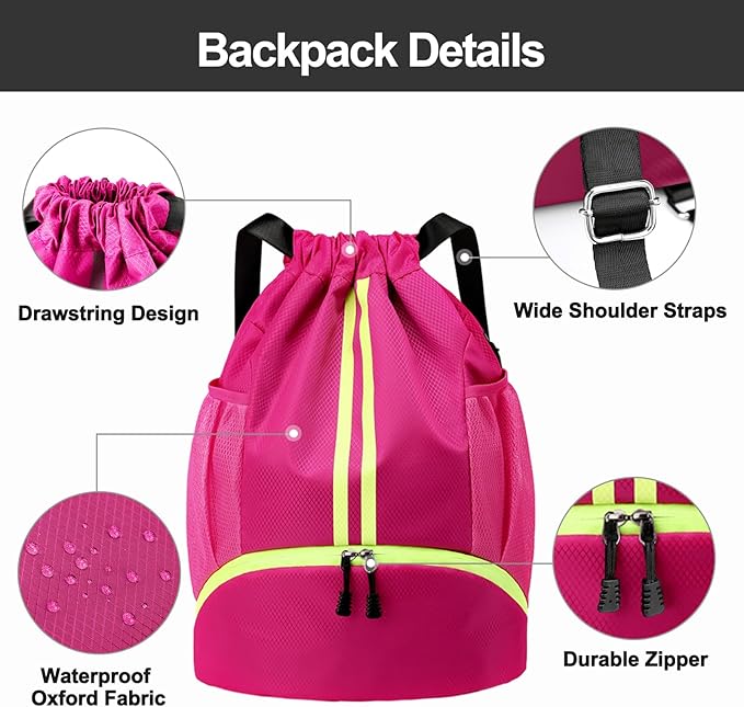 Hoedia Sports Drawstring Backpack - Image 5