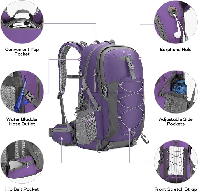 Maelstrom Hiking Backpack, Camping Backpack, 40L Waterproof Hiking Daypack - Image 3