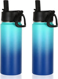 Volhoply 18oz Insulated Water Bottle Bulk 2 Pack, Kids Stainless Steel Water by LiveFully%EF%BC%8CDrinkFreely%E2%80%94KeepGoingwithVolhoply%EF%BC%81