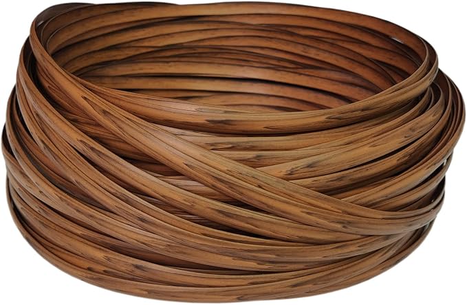 Feyart 32m/105ft 8mm Dark Wood Grain Brown Wicker Repair Kit, PE Rattan Repair by Feyart