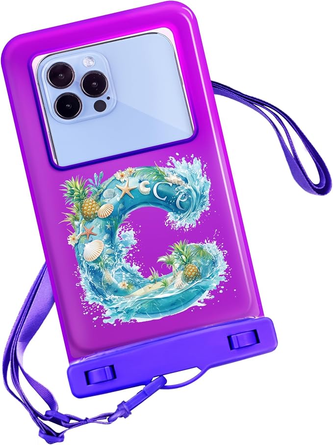 Personalized Initial Waterproof Phone Pouch Case by Unknown