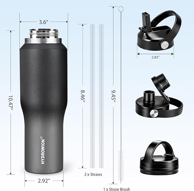 HYDROWION 32oz Water Bottle, Double Wall Vacuum Stainless Steel Insulated Water - Image 5