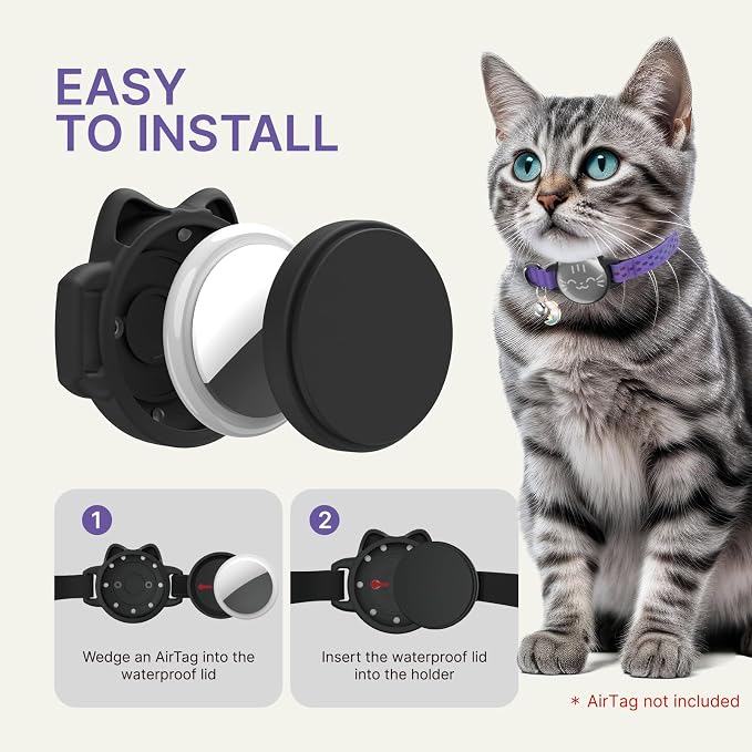 Waterproof Airtag 2nd & 1st Cat Collar, Breakaway Cat Airtag Collar - Image 8