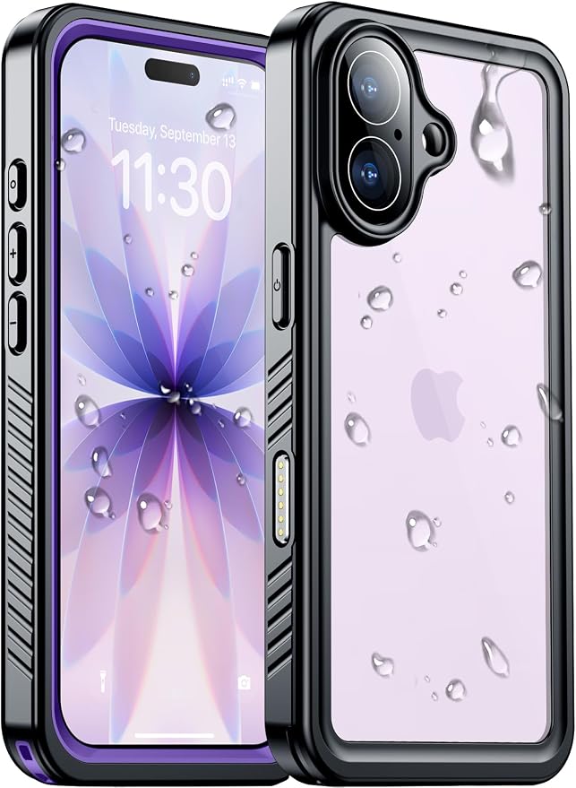 Temdan Compatible with iPhone 17 Case, Waterproof Built-in Screen & Camera by Temdan