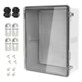 LeMotech Electrical Box, IP67 Waterproof Hinged Clear Cover Stainless Steel by LeMotech