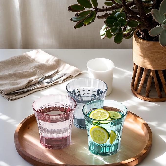 AVLA 12 Pack Plastic Water Tumblers, 10 OZ Unbreakable Acrylic Drinking Glasses - Image 6