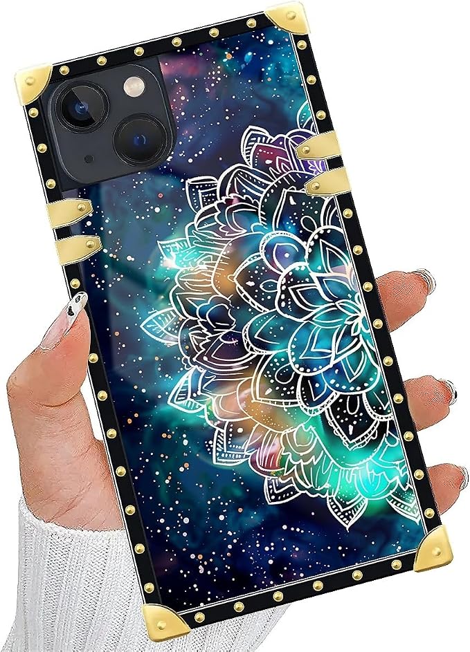Compatible with iPhone 13 Case, Starry Sky Colourful Mandala Luxury Golden - Image 5