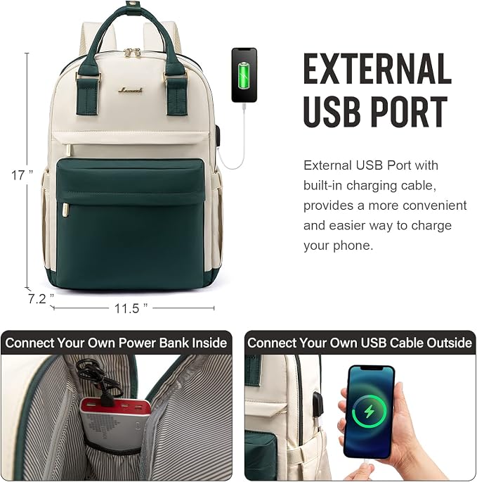 LOVEVOOK Laptop Backpack for Women 15.6 Inch Laptop Bag - Image 5