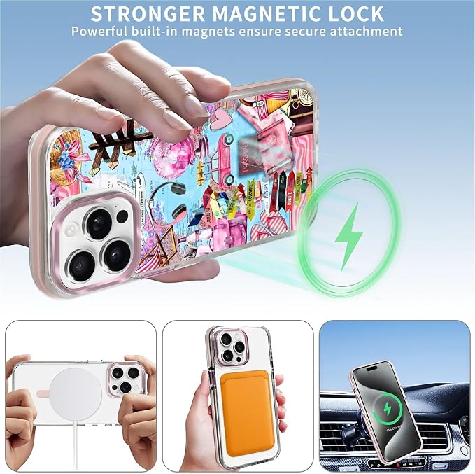 Case for iPhone 15 Pro, Cover Holiday Trip World Map Phone Case Design，for - Image 3