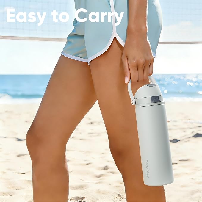 Insulated Water Bottle with Straw - Image 2