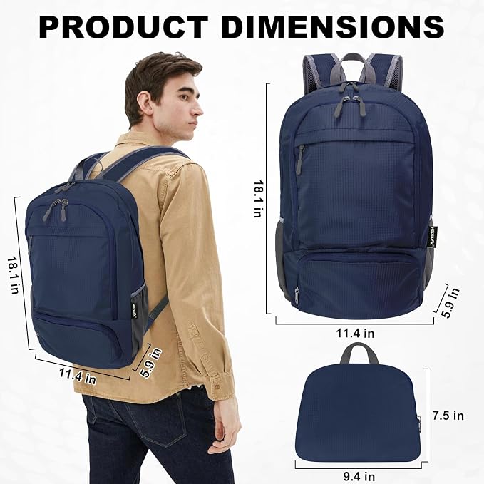 HOLYLUCK 20L lightweight packable Hiking Daypack Foldable Backpack - Image 2