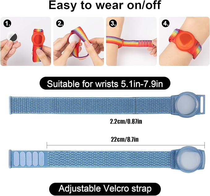 Kids Wristband Compatible with Apple AirTag, Protective Case - Image 2