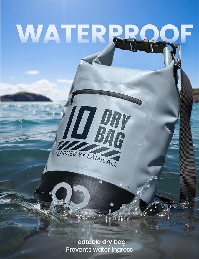Lamicall Small Dry Bag, Waterproof Bag - 5L/10L/20L/30L/40L Water Proof Bag - Image 3