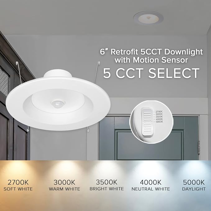 Maxxima 5 in. & 6 in. Retrofit LED PIR Motion Sensor Downlight - Image 5