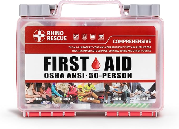 RHINO RESCUE 266 Pieces All-Purpose First Aid Kit, Home & Office Emergency by RHINORESCUE