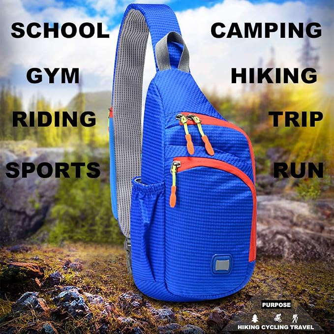 Peicees Small Sling Backpack Waterproof Unisex Shoulder Bag Chest Crossbody - Image 9