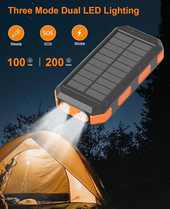 Solar Charger Power Bank 38800mAh, PD 22.5W USB-C Fast Charging Portable Charger - Image 8