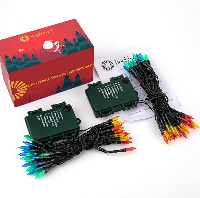 Battery Operated Christmas Lights 2 Pack 18 Feet 50 LED Clear Mini String Lights - Image 7