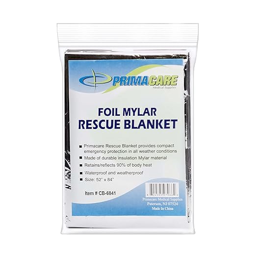 Primacare CB-6841 Emergency Foil Mylar Thermal Blanket - Image 8