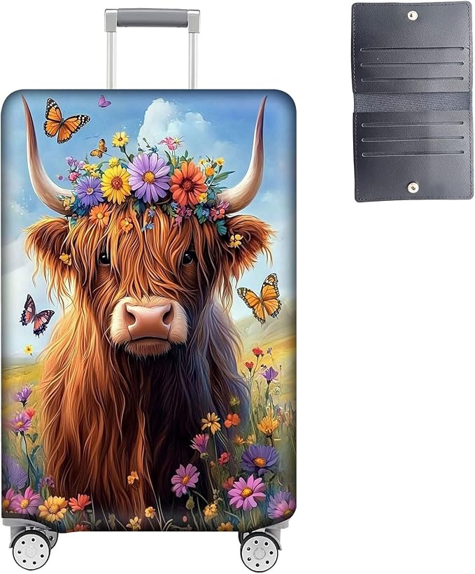 Luggage Cover Protector for 22-24 Inch Suitcases, TSA Approved Elastic Travel by Unknown