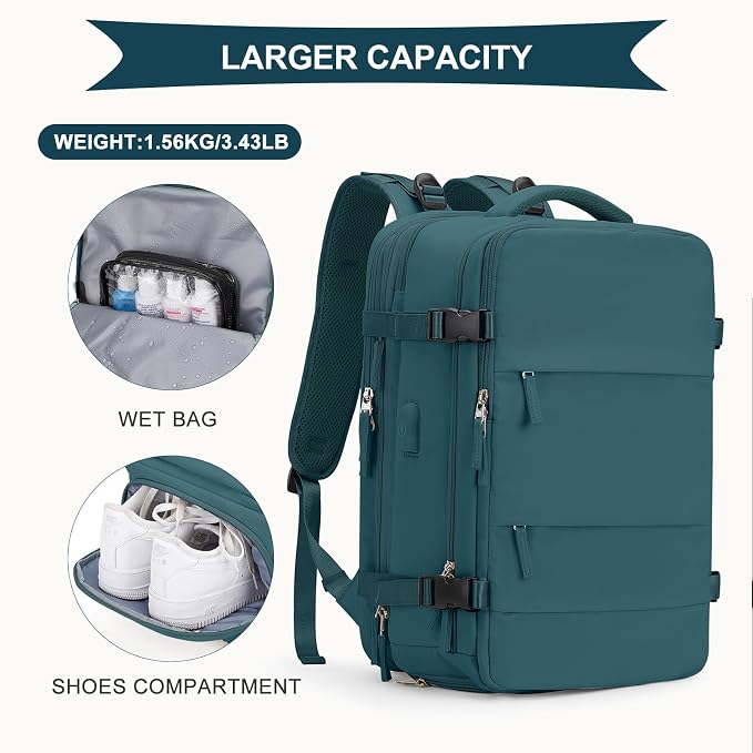 coowoz Large Travel Backpack For Women Men, Carry On Backpack, Hiking Backpack - Image 5