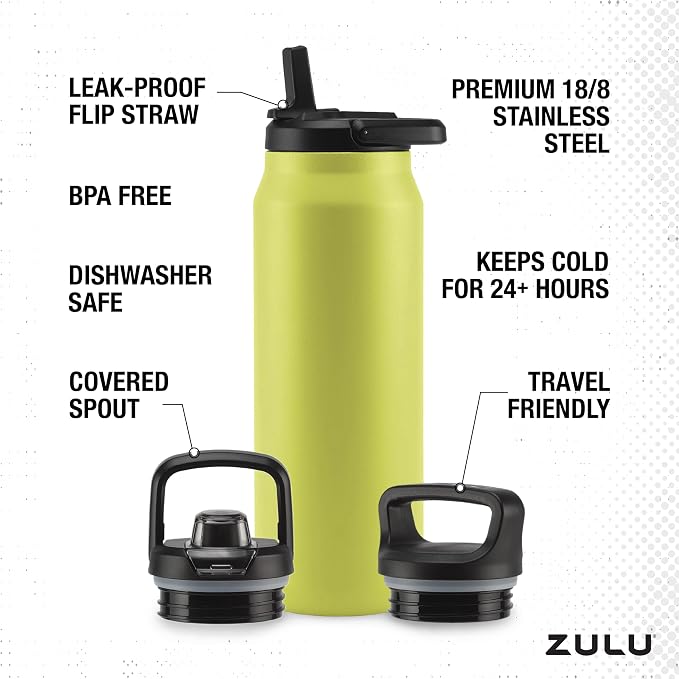 ZULU Base 40oz Stainless Steel Water Bottle - Image 4