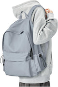 BJLFS Blue Simple School Backpack by BJLFS