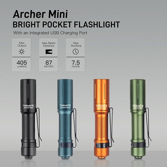 ThruNite Archer Mini Pocket EDC Pen Flashlight, USB-C Rechargeable Mini LED - Image 2