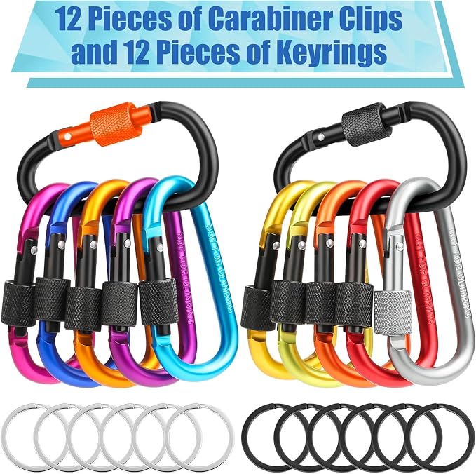 Cridoz Locking Carabiner D Ring Clips - Image 2