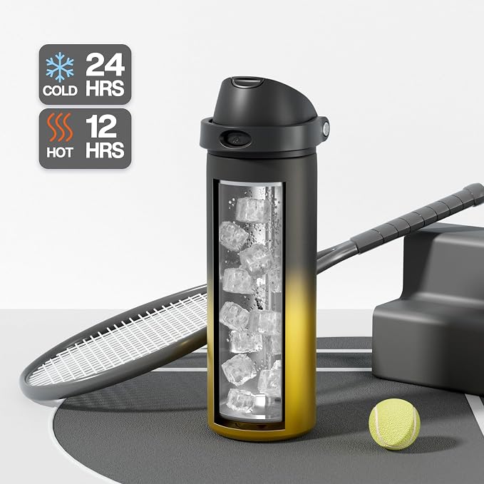 POWCAN 24 oz Insulated Water Bottle: 2-in-1 Lid - Image 3
