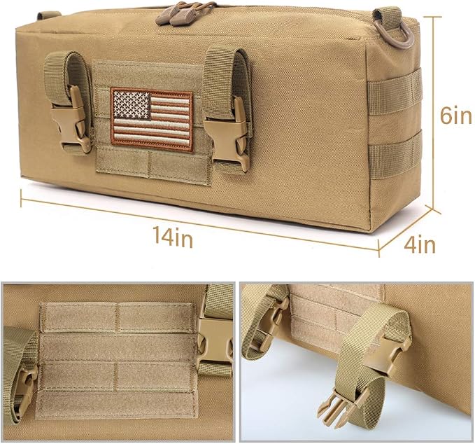 WYNEX Large Molle Pouch, Tactical Molle Bag Vertical Admin Pouch, Modular - Image 5
