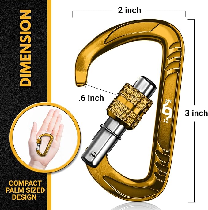 Rhino Produxs 12kN Heavy Duty Carabiner Clips, - Image 2