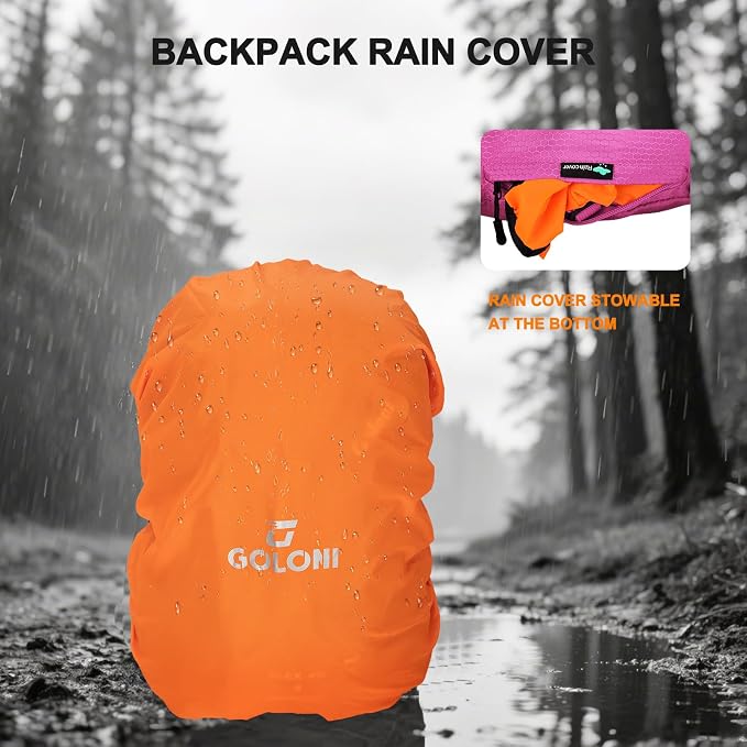 Goloni 45L Hiking Backpack Lightweight Foldable, Waterproof Camping Backpack - Image 3