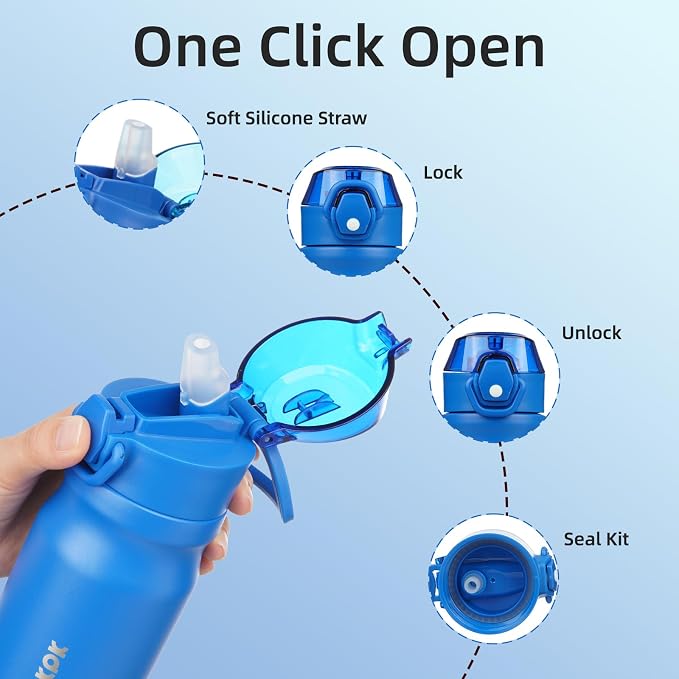 BJPKPK Insulated Water Bottle 14oz Stainless Steel Water Bottles - Image 3