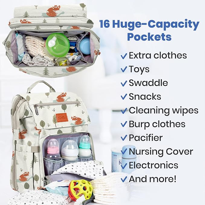 PILLANI Baby Diaper Bag Backpack - Image 3