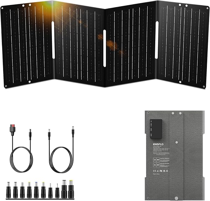 60W YT60 Solar Panel Charger Solar Battery High Efficiency Camping Waterproof by PortablePowerStationSolarGenerators
