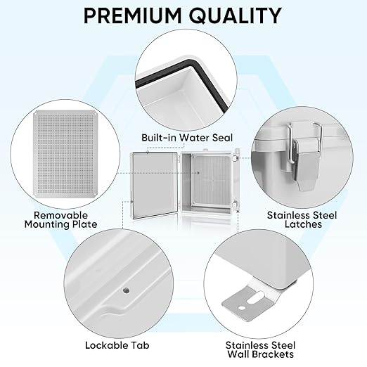 TICONN Outdoor Electrical Box Waterproof, Junction Box IP67 ABS Plastic - Image 5
