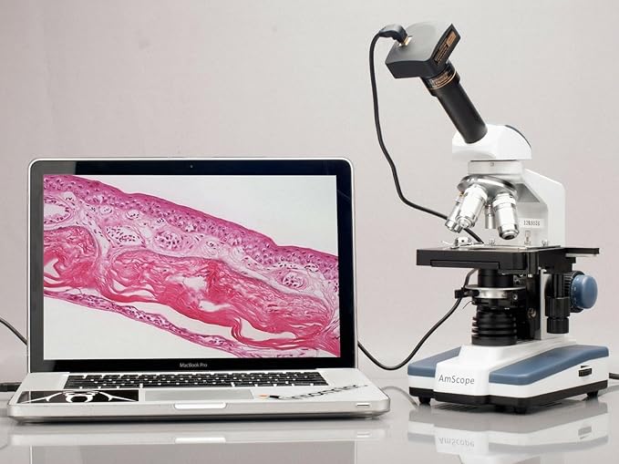 AmScope M620A Compound Monocular Microscope, WF10x and WF16x Eyepieces - Image 5