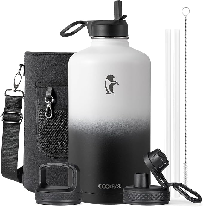 Coolflask 128 oz Gallon Water Bottle Insulated by Coolflask