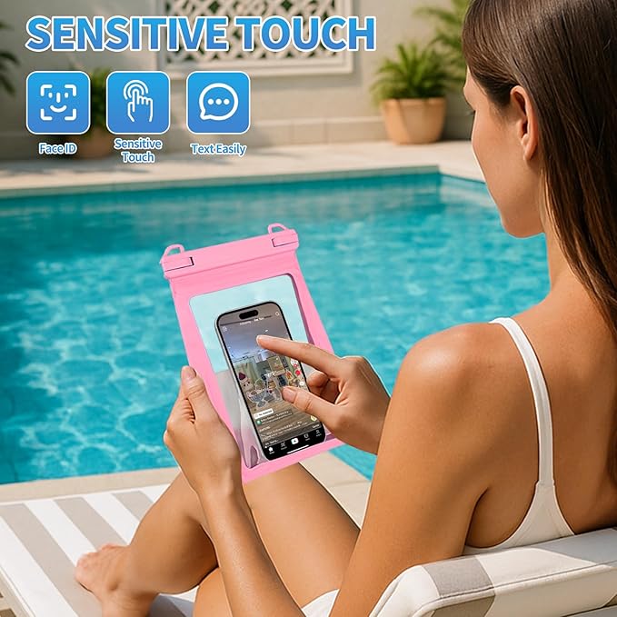 PEDVSTY Large Waterproof Phone Pouch, Cell Phone Dry Bag - Image 4
