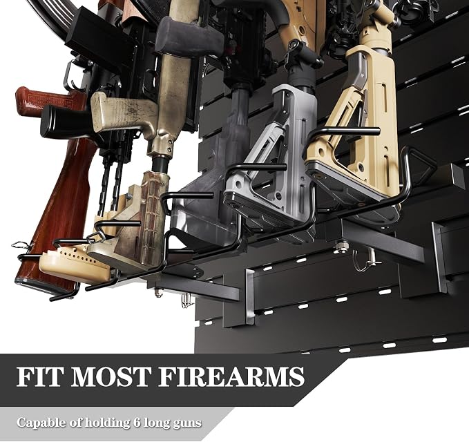Gun Racks for Wall, Heavy-Duty Aluminium Slatwall Panels Gun Wall Mount Storage - Image 7