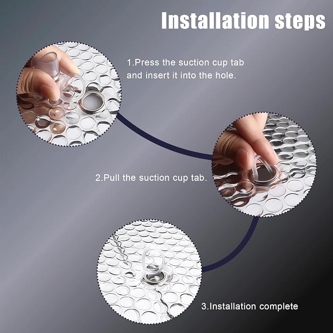 24 PCS Glass Strong Transparent Suction Cups, Windshield Sunshade Dovetail - Image 5