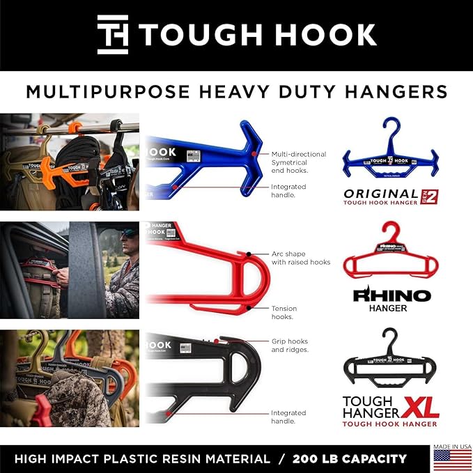 Tough Hook Original Heavy Duty Hangers – The Superhero of Hangers USA-Made - Image 5