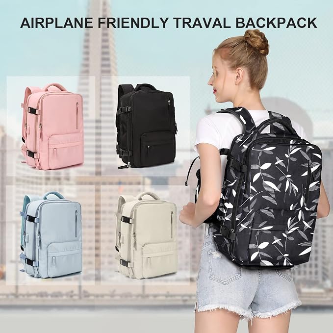 WONHOX Large Travel Backpack Carry on Flight Approved Laptop Work Business - Image 7