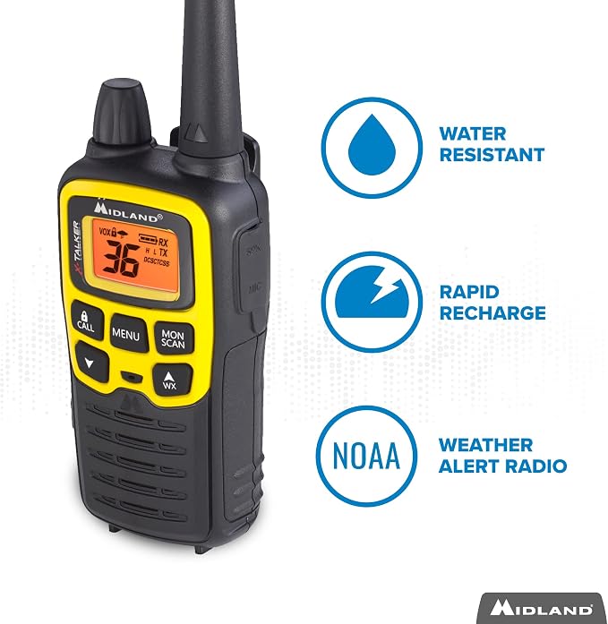 Midland® - T61VP3 X-TALKER - Two-Way Radio - 36 Channel FRS- Long Range Walkie - Image 6