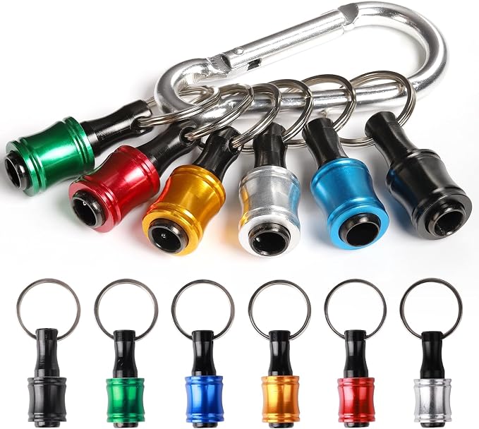 katerk 6 pcs 1/4 inch Hex Shank Aluminum Alloy Screwdriver Bits Holder by Katerk