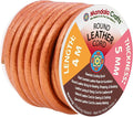 Mandala Crafts Round Genuine Copper Leather Cord by MandalaCrafts